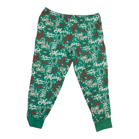 Joyspun 2X Women’s Holiday Christmas Pajama Sleep Set Green Red Jersey - Picture 8 of 10
